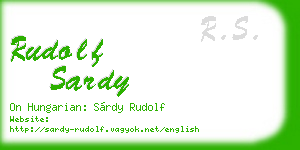 rudolf sardy business card